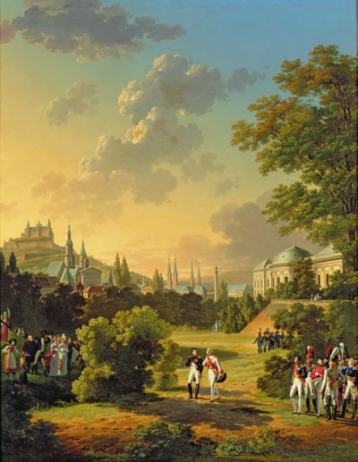 Meeting Between Napoleon I and Ferdinand III Grand Duke of Tuscany at Wurtzburg, October 1806, 1813 by Hippolyte Lecomte